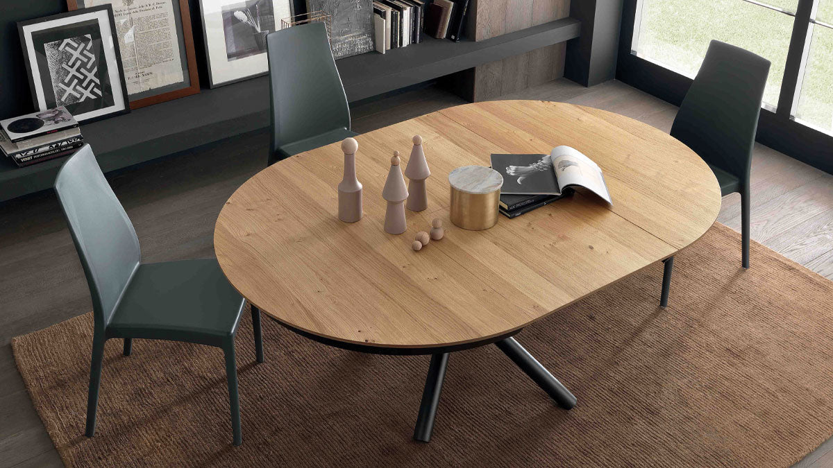 BB Round Dining Table, Extendable dining table - Bonbon Compact Living