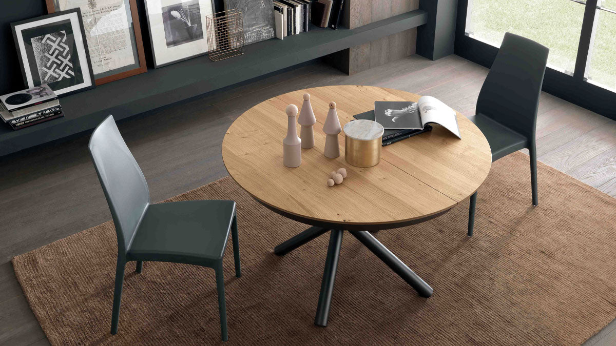 BB Round Dining Table, Extendable dining table - Bonbon Compact Living