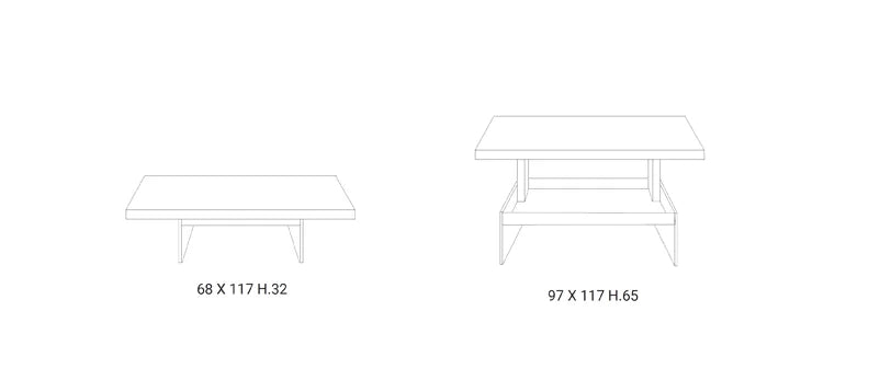 Bellagio coffee table, Coffee to dining table - Bonbon Compact Living