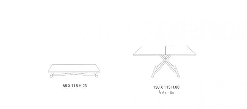 Mondial, Coffee to dining table - Bonbon Compact Living