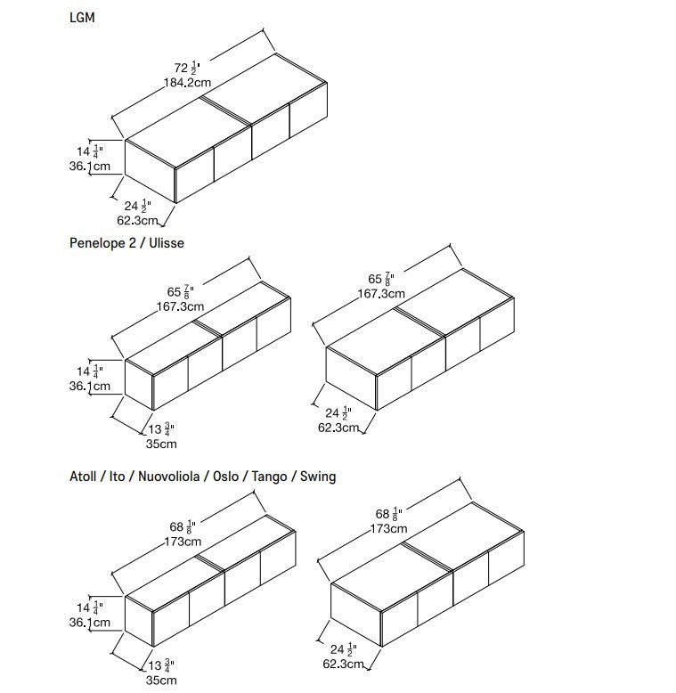 Upper Cabinets for Wall beds,  - Bonbon Compact Living