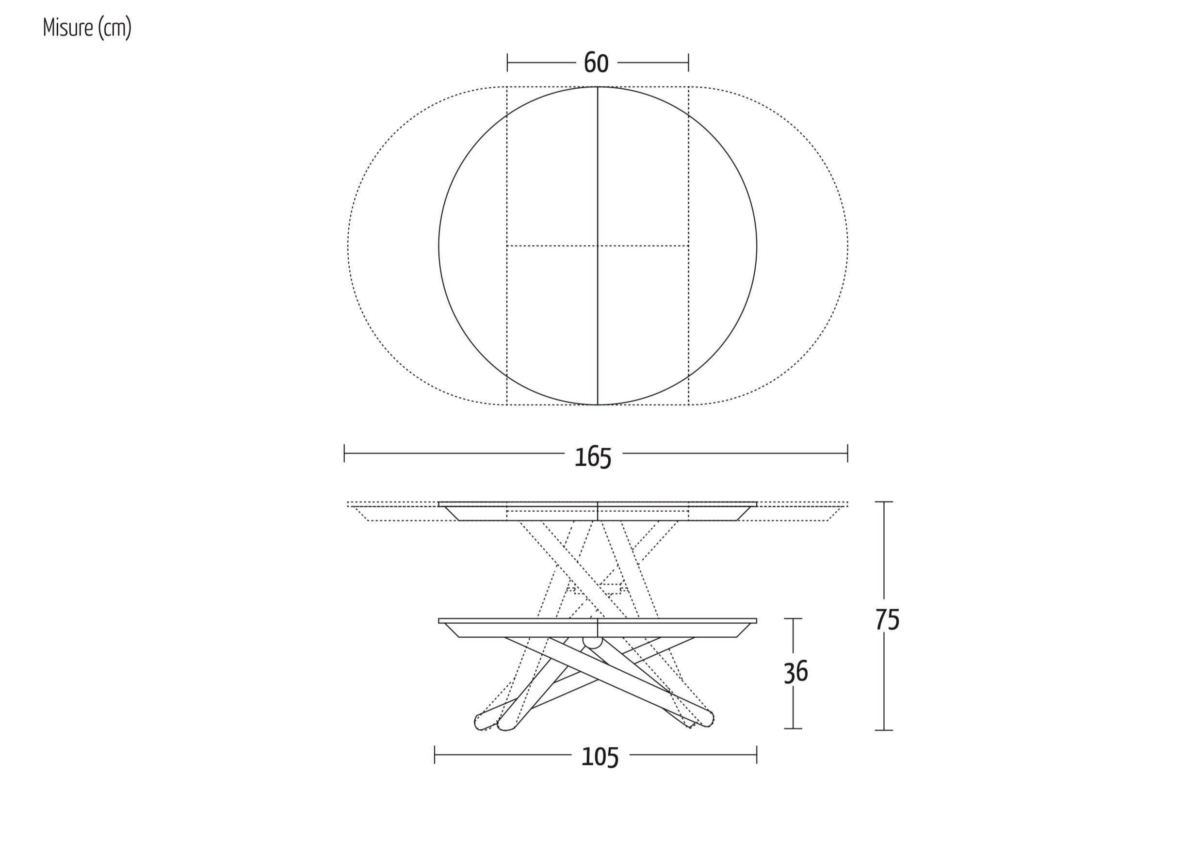 Concept Round, Coffee to dining table - Bonbon Compact Living