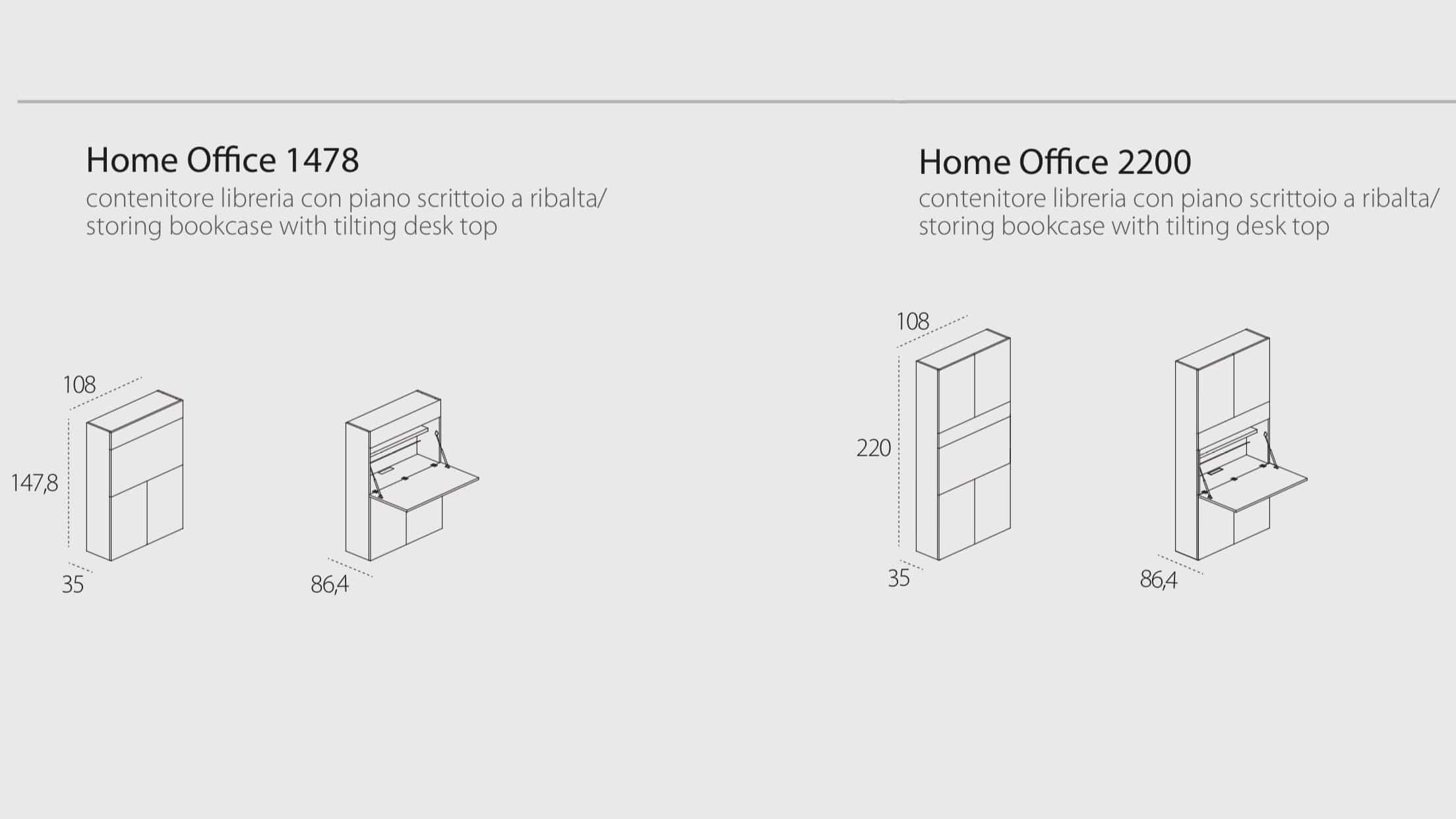 Home office, Transformable table - Bonbon Compact Living