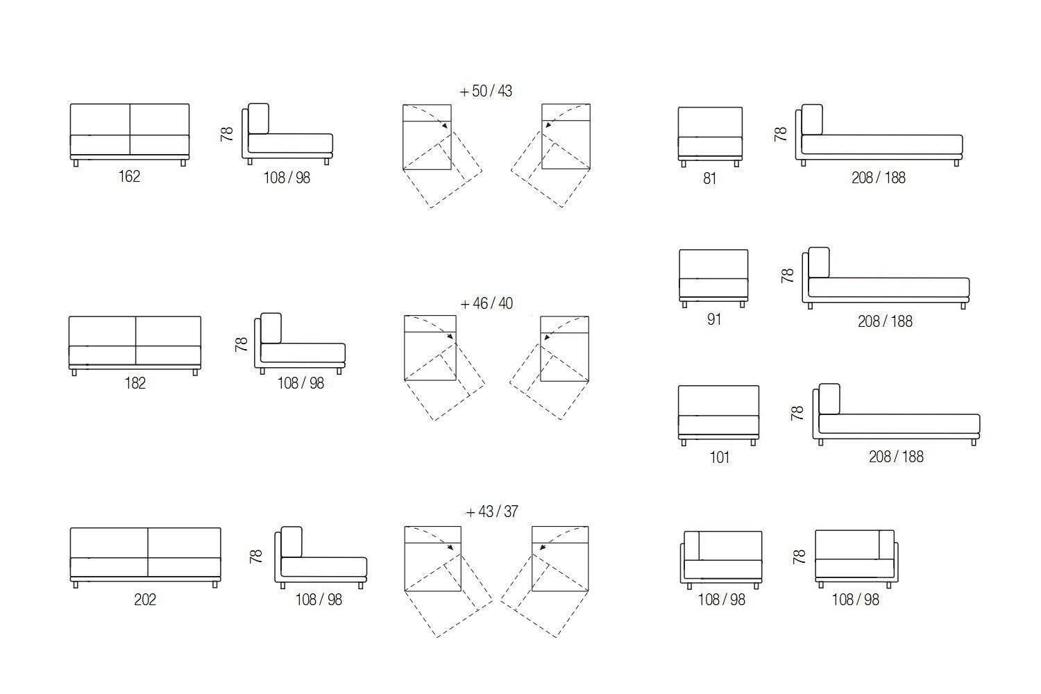 Dennis, Sofa or sofa bed - Bonbon Compact Living