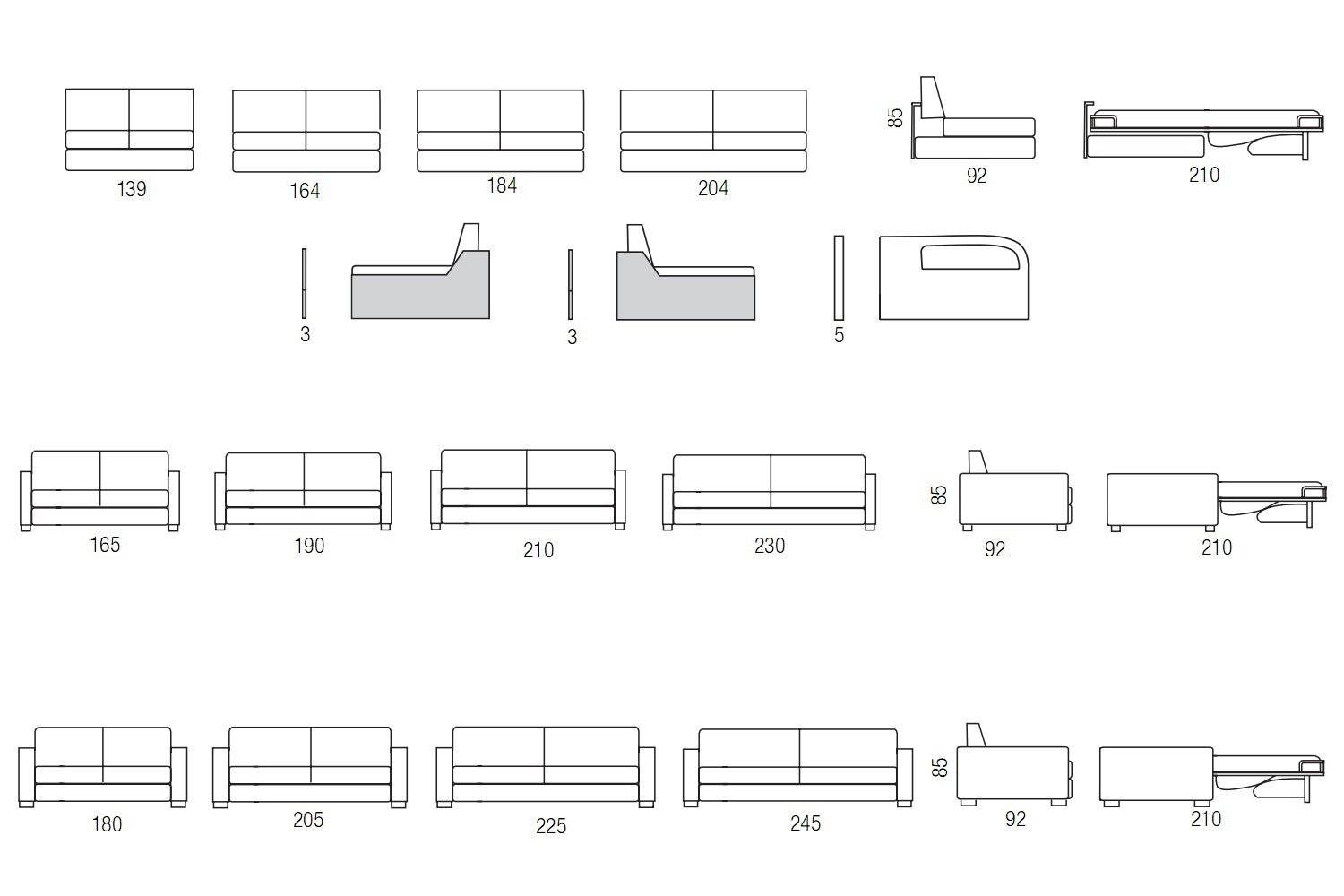 Duke, Sofa or sofa bed - Bonbon Compact Living