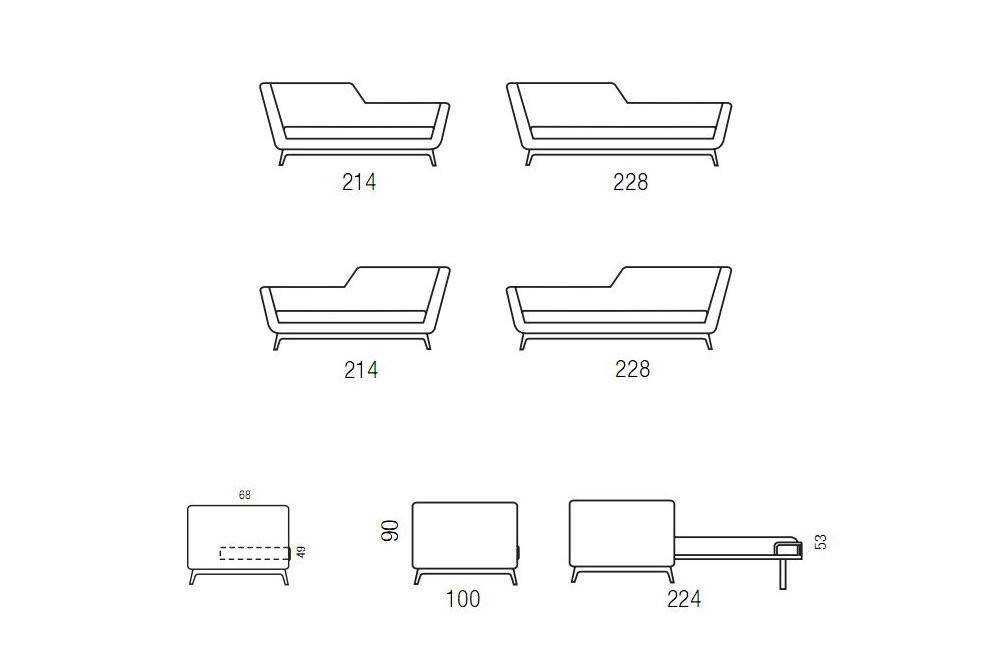 Jeremie, Sofa or sofa bed - Bonbon Compact Living