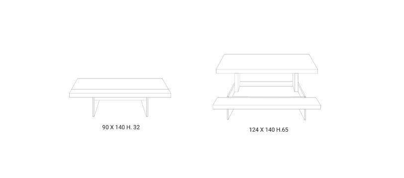 Marcus, Coffee to dining table - Bonbon Compact Living