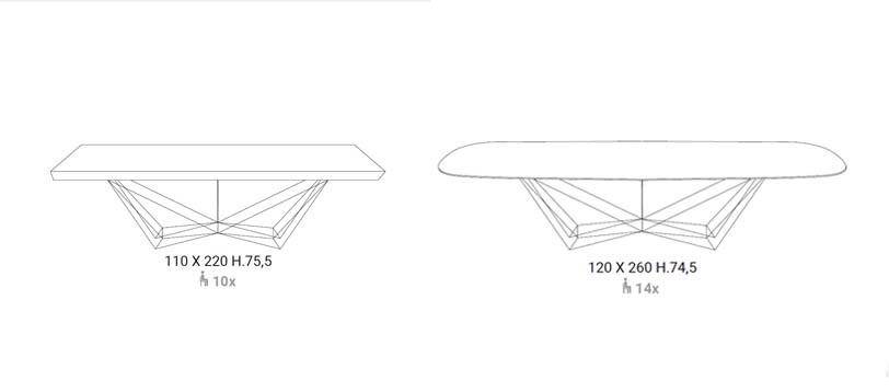 File 8 Fisso, Dining table - Bonbon Compact Living