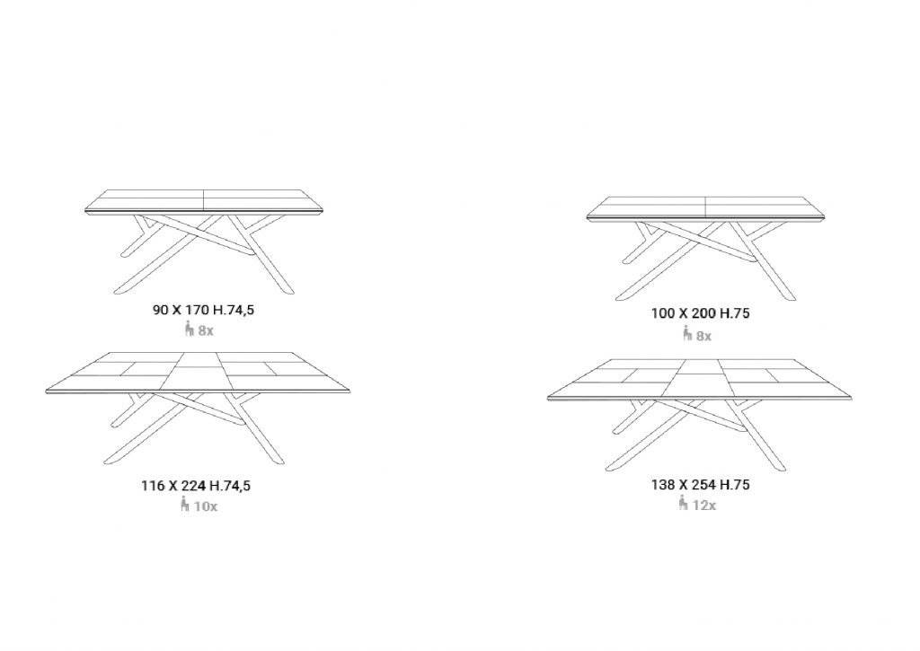 Random, Extendable dining table - Bonbon Compact Living